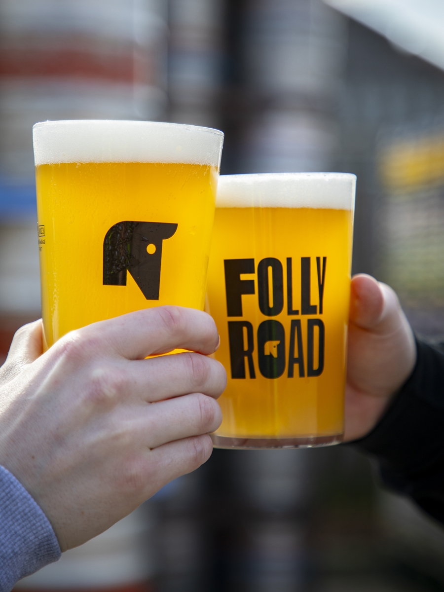 Folly Road Pint Glass