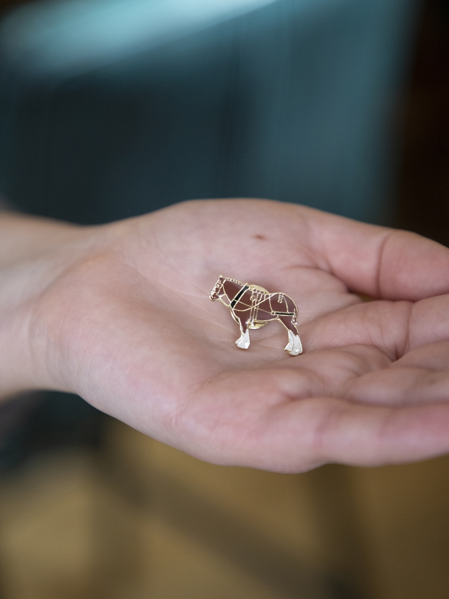 Shire Horse Pin Badge