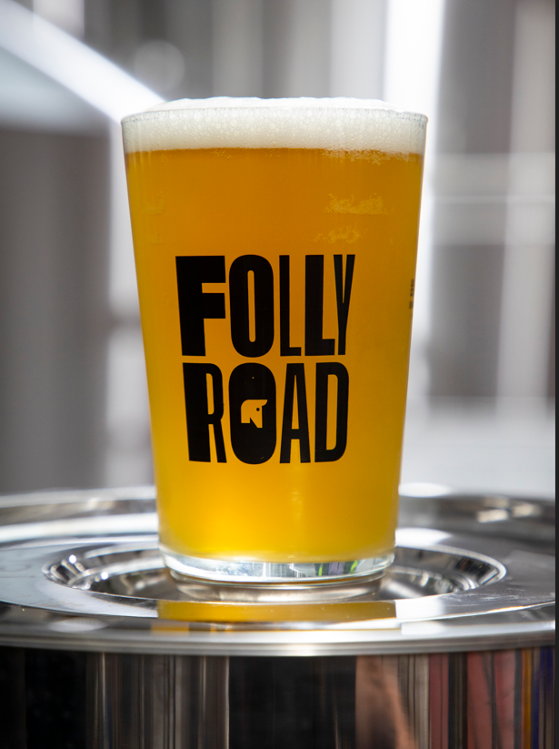 Folly Road Pint Glass