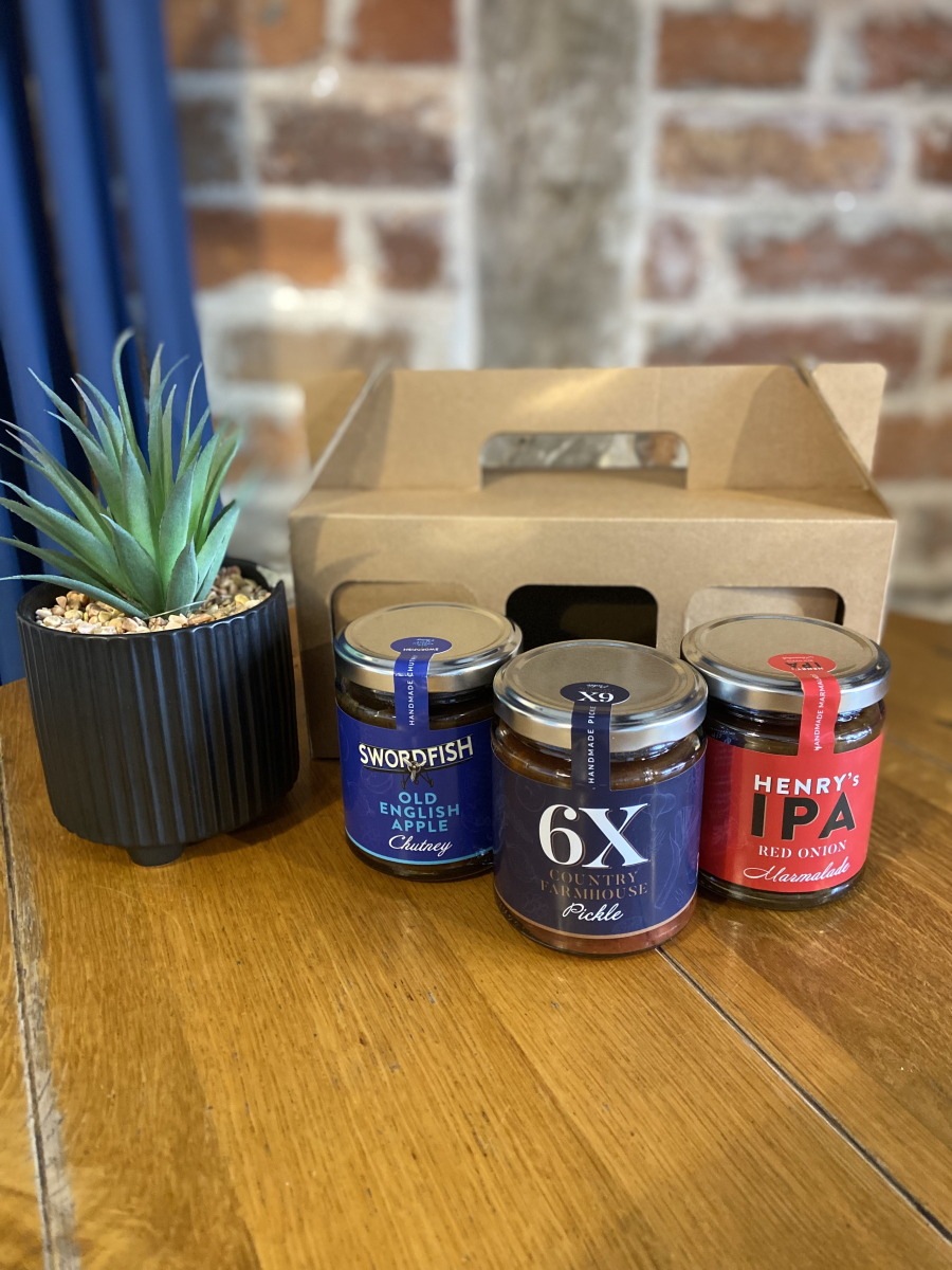 Trio of beer inspired and flavoured Chutney, Marmalade and Pickle